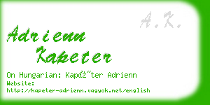 adrienn kapeter business card